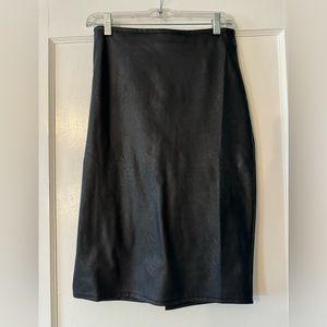 Faux leather pencil skirt